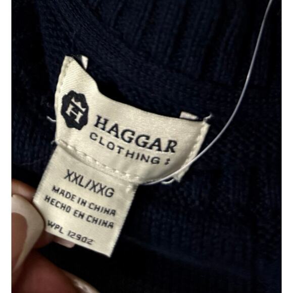 XXL NWT NEW Haggar Colorblock Pullover Cotton Sweater - Picture 4 of 6